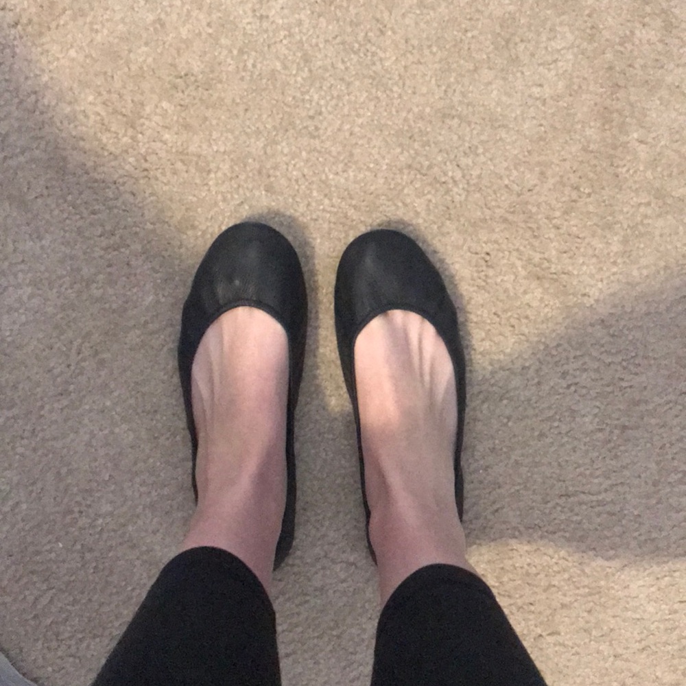 Teiks black flats size 13, good condition